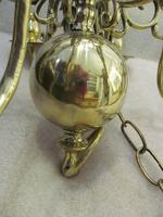 A Dutch Style 6 Light Brass Ball Chandelier (4 of 6) A Dutch Style 6 Light Brass Ball Chandelier (4 of 6)