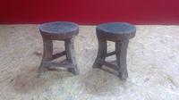 Pair of Rustic Folk Art Stools (3 of 5) Pair of Rustic Folk Art Stools (3 of 5)