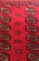 Handmade Bokhara wool rug vibrant red ground (7 of 11) Handmade Bokhara wool rug vibrant red ground (7 of 11)