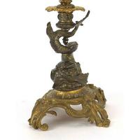 19th Century Opaline Glass & Gilt Bronze Dolphin Centrepiece (2 of 5) 19th Century Opaline Glass & Gilt Bronze Dolphin Centrepiece (2 of 5)