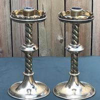 Pair of Arts and Crafts Brass Altar / Church Candlesticks (4 of 5) Pair of Arts and Crafts Brass Altar / Church Candlesticks (4 of 5)