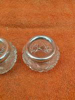 Antique Sterling Silver Cut Glass Salts Cellars 1906 Duncan & Scobbie Birmingham (5 of 9) Antique Sterling Silver Cut Glass Salts Cellars 1906 Duncan & Scobbie Birmingham (5 of 9)