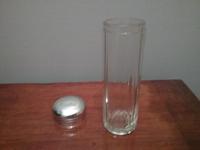 Glass Cologne / Perfume Bottle with silver top (3 of 3) Glass Cologne / Perfume Bottle with silver top (3 of 3)