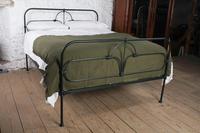 Pleasingly Simple All Iron Green  King Size Bed