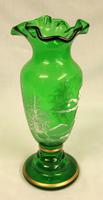 Mary Gregory Painted Green Glass Shaped Vase (5 of 6) Mary Gregory Painted Green Glass Shaped Vase (5 of 6)
