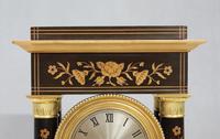 French Ebonised and Inlaid Portico Mantel Clock (5 of 10) French Ebonised and Inlaid Portico Mantel Clock (5 of 10)