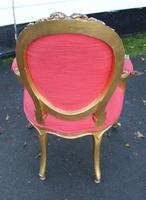 1960s Gilt Armchair Louis XV Style in Red (3 of 3) 1960s Gilt Armchair Louis XV Style in Red (3 of 3)
