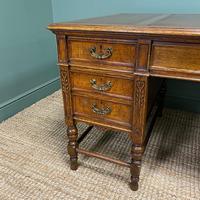 Stunning Victorian Maple & Co Antique Oak Pedestal Desk (8 of 9) Stunning Victorian Maple & Co Antique Oak Pedestal Desk (8 of 9)