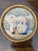 Pair of circular needlepoint pictures in original gilt frames (4 of 4) Pair of circular needlepoint pictures in original gilt frames (4 of 4)
