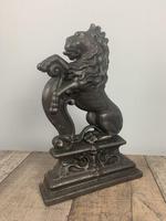 Victorian Cast Iron Lion Rampant Doorstop In Original Condition; Door Stop; Door Porter (6 of 7) Victorian Cast Iron Lion Rampant Doorstop In Original Condition; Door Stop; Door Porter (6 of 7)