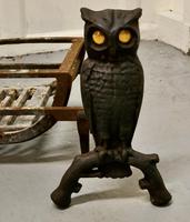Quirky Model Owl Iron Andirons with Grate (7 of 7) Quirky Model Owl Iron Andirons with Grate (7 of 7)