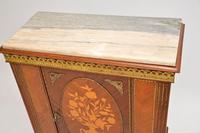 Antique French Inlaid Marquetry Marble Top Cabinet (6 of 9) Antique French Inlaid Marquetry Marble Top Cabinet (6 of 9)