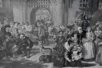 Large 19th Century Engraving. Busy Interior Courtyard Scene (2 of 7) Large 19th Century Engraving. Busy Interior Courtyard Scene (2 of 7)
