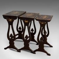 Antique Nest Of Occasional Tables, Oriental, Trio, Japanned, Victorian c.1880 (10 of 12) Antique Nest Of Occasional Tables, Oriental, Trio, Japanned, Victorian c.1880 (10 of 12)