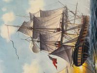 Seascape Oil Painting Naval Frigate Ships Napoleonic War Sea "Battle Trafalgar" (9 of 25) Seascape Oil Painting Naval Frigate Ships Napoleonic War Sea "Battle Trafalgar" (9 of 25)
