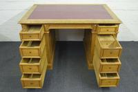 Antique Solid Oak Pedestal Desk (3 of 10) Antique Solid Oak Pedestal Desk (3 of 10)