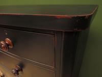 Antique Painted Black Bow Front Chest of Drawers (6 of 16) Antique Painted Black Bow Front Chest of Drawers (6 of 16)
