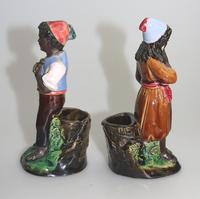 A Pair Majolica Pottery Blackamoor Figural Strikers Bernard Bloch 19th Century (2 of 9) A Pair Majolica Pottery Blackamoor Figural Strikers Bernard Bloch 19th Century (2 of 9)