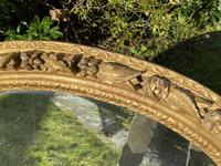 Early 18th Century Carved Giltwood Oval Mirror (6 of 6) Early 18th Century Carved Giltwood Oval Mirror (6 of 6)