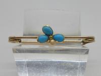 9ct Gold Turquoise Brooch (3 of 7) 9ct Gold Turquoise Brooch (3 of 7)