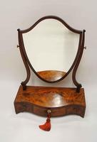 George III Mahogany Serpentine fronted, shield dressing table mirror (14 of 16) George III Mahogany Serpentine fronted, shield dressing table mirror (14 of 16)