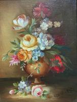 Superb Original Early 20th Century Continental Miniature Floral Still Life Oil Painting (3 of 11) Superb Original Early 20th Century Continental Miniature Floral Still Life Oil Painting (3 of 11)