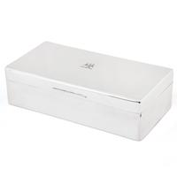 Adie Brothers Silver Cigar or Cigarette Box with a Hinged Crested Solid Lid (2 of 5) Adie Brothers Silver Cigar or Cigarette Box with a Hinged Crested Solid Lid (2 of 5)
