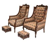 Pair of Victorian Salon Chairs Arm Club Chair Stools (2 of 15) Pair of Victorian Salon Chairs Arm Club Chair Stools (2 of 15)
