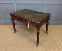 Victorian Mahogany 2 Drawer Reeded Leg Writing Table (12 of 15) Victorian Mahogany 2 Drawer Reeded Leg Writing Table (12 of 15)