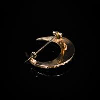 Antique Rose Cut Paste Gold and Silver Crescent Moon Brooch Pin c.1890 (8 of 11) Antique Rose Cut Paste Gold and Silver Crescent Moon Brooch Pin c.1890 (8 of 11)