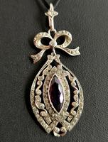 Antique Edwardian Paste Pendant, Sterling Silver (8 of 11) Antique Edwardian Paste Pendant, Sterling Silver (8 of 11)
