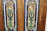 Victorian Art Nouveau Stained Glass Panel Door (3 of 9) Victorian Art Nouveau Stained Glass Panel Door (3 of 9)