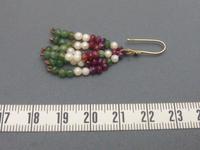 Pair of Indian silver gilt,ruby,emerald beads and seed pearl earrings (2 of 5) Pair of Indian silver gilt,ruby,emerald beads and seed pearl earrings (2 of 5)