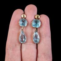 Antique Edwardian Blue Paste Earrings 9ct Gold Screw Backs c.1905 (2 of 5) Antique Edwardian Blue Paste Earrings 9ct Gold Screw Backs c.1905 (2 of 5)