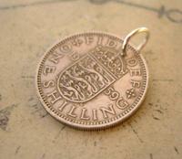 Vintage Pocket Watch Chain Fob 1959 Lucky Silver One Shilling Old 5d Coin Fob (3 of 8) Vintage Pocket Watch Chain Fob 1959 Lucky Silver One Shilling Old 5d Coin Fob (3 of 8)