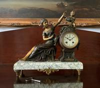 Beautiful 19thc French 3-piece 8-day Gilt-bronzed Spelter Garniture Mantle Clock (4 of 16) Beautiful 19thc French 3-piece 8-day Gilt-bronzed Spelter Garniture Mantle Clock (4 of 16)