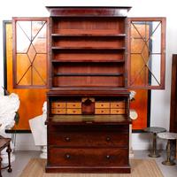 Tall Antique Secretaire Bureau Bookcase Astragal Glazed Mahogany Library Cabinet (2 of 13) Tall Antique Secretaire Bureau Bookcase Astragal Glazed Mahogany Library Cabinet (2 of 13)