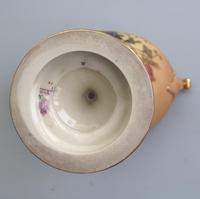 Large & Fine Royal Worcester Blush Ivory Style & Floral Navette Pedestal Bowl c.1912 (6 of 8) Large & Fine Royal Worcester Blush Ivory Style & Floral Navette Pedestal Bowl c.1912 (6 of 8)