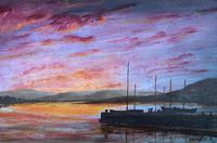 Sunset - Large Attractive Original 20th Century Vintage Seascape Oil Painting (3 of 12) Sunset - Large Attractive Original 20th Century Vintage Seascape Oil Painting (3 of 12)