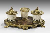 Rare 19th Century Gilt Bronze & Chinese Lacquered Inkwell (6 of 6) Rare 19th Century Gilt Bronze & Chinese Lacquered Inkwell (6 of 6)