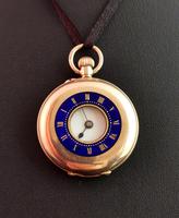 Antique 9ct Gold Half Hunter Pocket Watch, Blue Enamel (10 of 14) Antique 9ct Gold Half Hunter Pocket Watch, Blue Enamel (10 of 14)