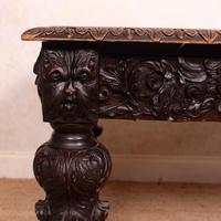 Carved Oak Desk Library Table Gothic Jacobean Large 19th Century (5 of 18) Carved Oak Desk Library Table Gothic Jacobean Large 19th Century (5 of 18)