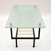 1960’s Vintage French Glass & Steel Coffee Table (4 of 7) 1960’s Vintage French Glass & Steel Coffee Table (4 of 7)