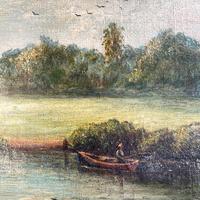 Antique English River Landscape Oil Painting After Constable Signed R Watts 1843 (6 of 10) Antique English River Landscape Oil Painting After Constable Signed R Watts 1843 (6 of 10)