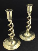 Pair of Victorian Brass Barley Twist Candlesticks (4 of 4) Pair of Victorian Brass Barley Twist Candlesticks (4 of 4)