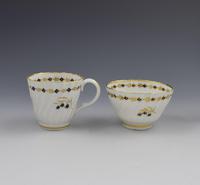 Flight Period Worcester Porcelain Spiral Fluted Trio, Tea Bowl, Cup & Saucer (3 of 9) Flight Period Worcester Porcelain Spiral Fluted Trio, Tea Bowl, Cup & Saucer (3 of 9)