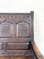 Antique 19th Century Carved Oak Settle (7 of 10) Antique 19th Century Carved Oak Settle (7 of 10)