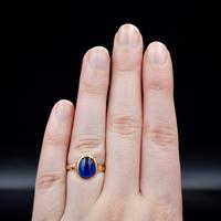 Vintage Cabochon Blue Paste 9ct 9K Yellow Gold Signet Ring (8 of 10) Vintage Cabochon Blue Paste 9ct 9K Yellow Gold Signet Ring (8 of 10)