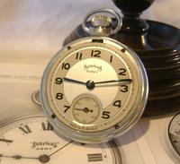 Vintage Pocket Watch 1955 Services Army Two Tone Dial Chrome Case FWO (5 of 10) Vintage Pocket Watch 1955 Services Army Two Tone Dial Chrome Case FWO (5 of 10)