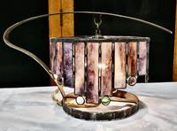 French Arts and Crafts Amethyst Leaded Glass Table Lamp (5 of 8) French Arts and Crafts Amethyst Leaded Glass Table Lamp (5 of 8)